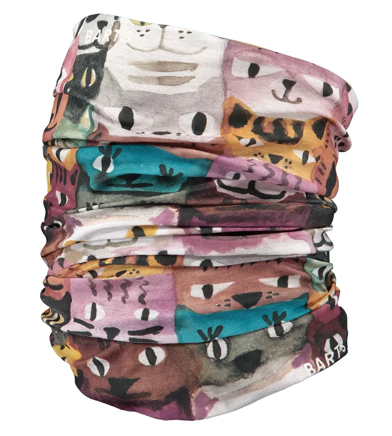 2023 Multicol neckwarmer Cats purple